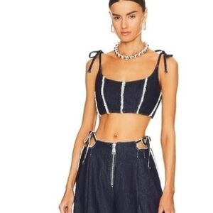 Ceren Ocak denim crop top